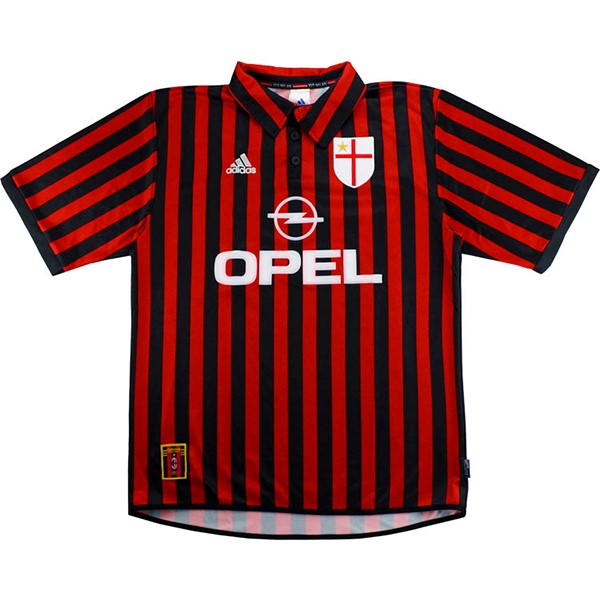 Camiseta AC Milan 1ª Retro 1999 2000 Rojo